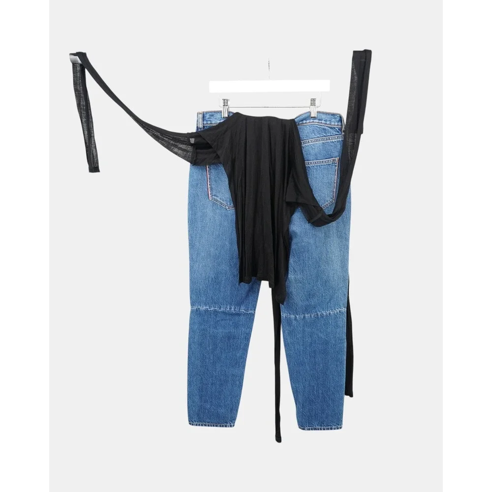 Unravel‎ Project Reversible Hybrid Jeans Women's 27 Shirt Overlay Deconstructed
